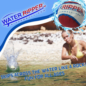 The WaterRipper | A Classic American Water Ball That Skips Like a Rock but You Catch It Like a Bag! Patented Safer, Water Absorbing, Low-Profile Water Ball That Doesn’t Hurt!