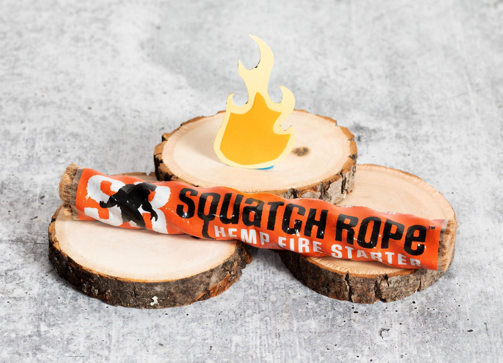 Squatch Rope Hemp Fire Starter | Wind Proof, Water Proof, Eco-Friendly Fire Starter Rope