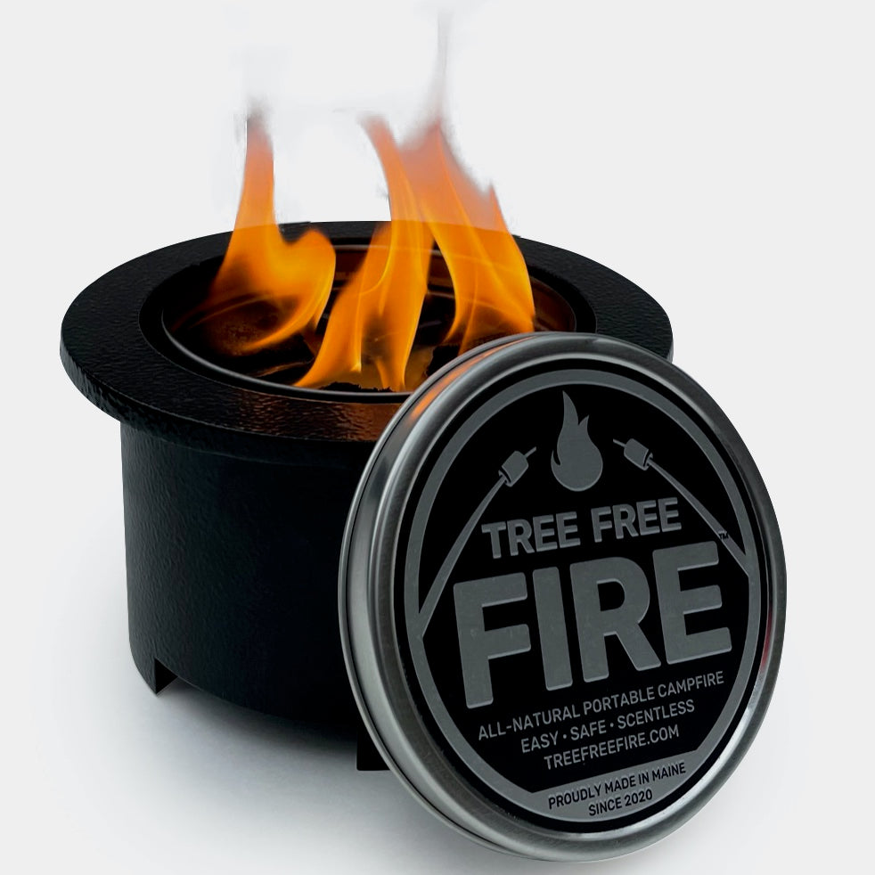 Tree Free Fire Polished Metal Tabletop Campfire Kit